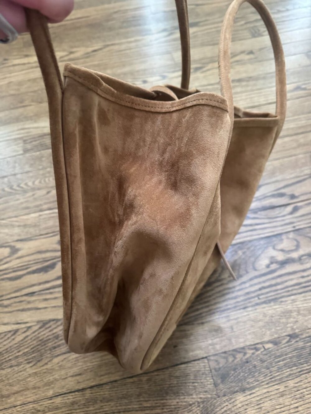 Oliveve OLIVEVE Ellis Hobo Tote Bag Pane Italian Leather Suede - Picture 6 of 9